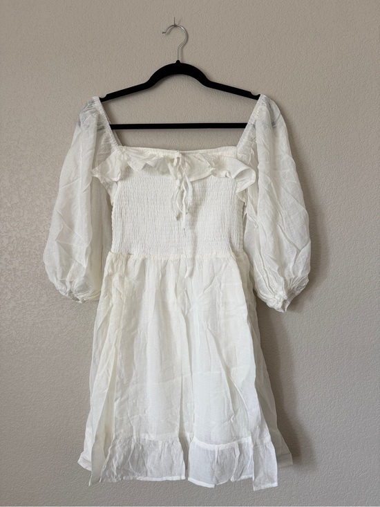 Peach Love California Dresses & Skirts - Peach Love California White Smocked Square-Neck or Off The Shoulder Dress